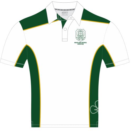 Green and White Staff Polo